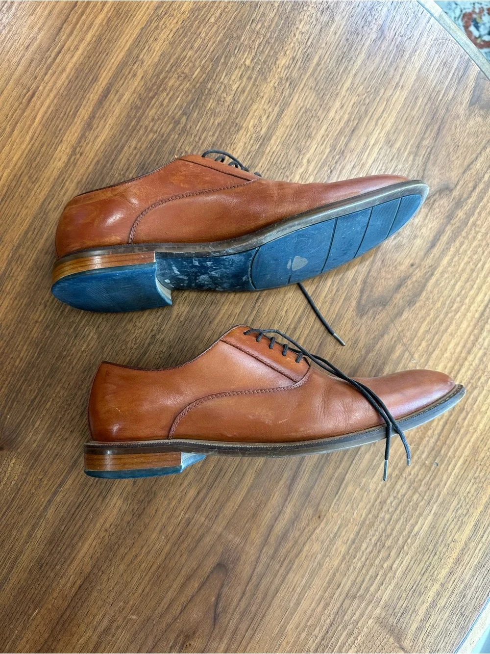 Aston Grey Men's Brown Leather Derby Shoes Size 10